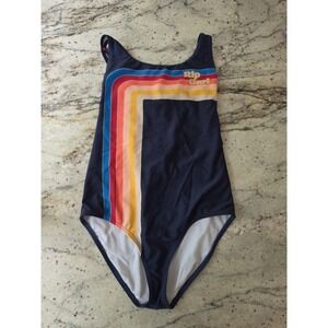 Ripcurl girls 1 piece navy blue retro size 14